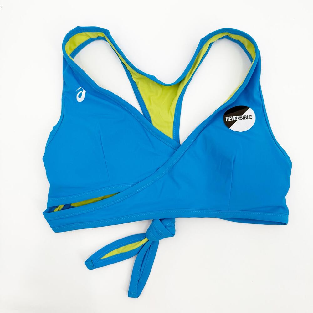 ASICS Beach Volleyball Bikini Top Size Extra Small NEW Reversible UPF Swim NWOT